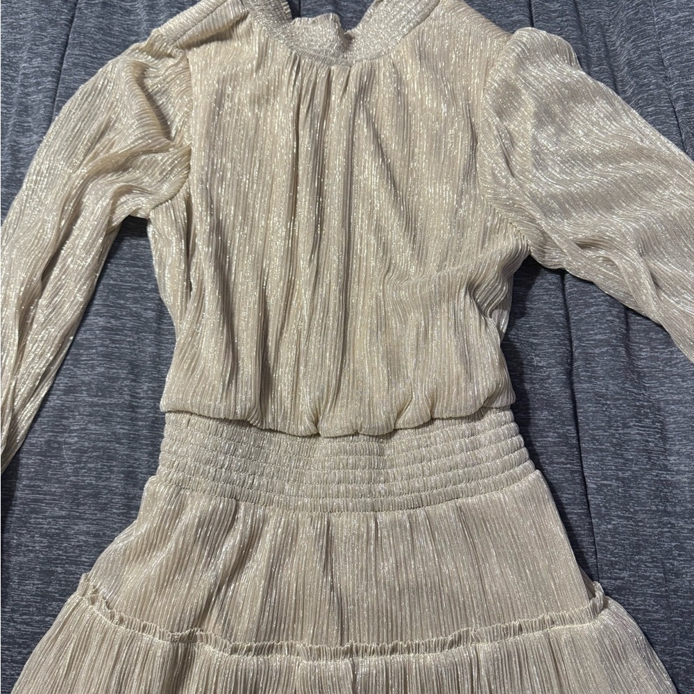 Chic Cream Long Sleeve Dress